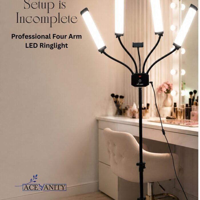 Four Arms LED Light with Tripod Stand | Ace Vanity