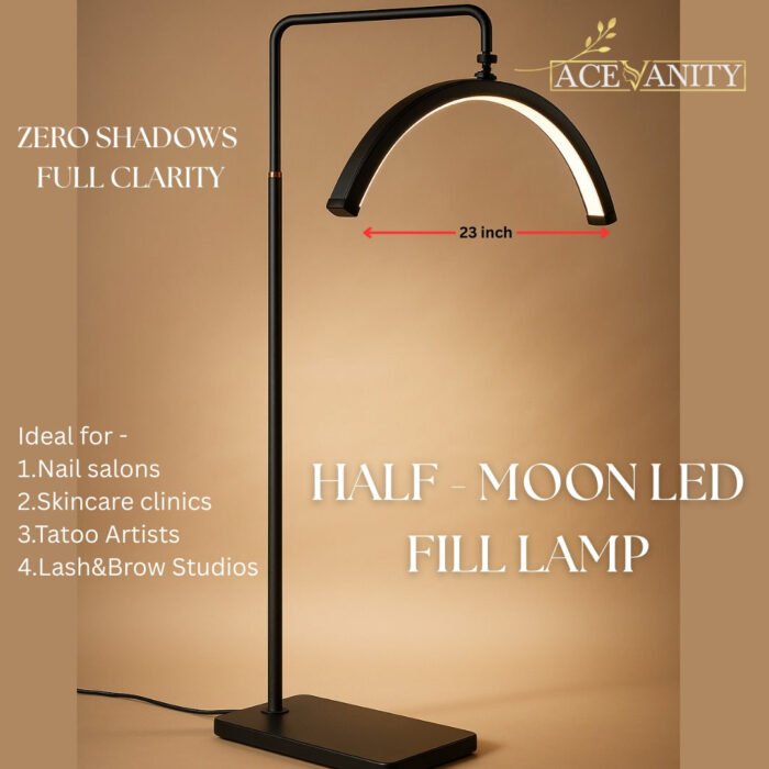 Half Moon LED Lamp – Professional Salon & Clinic Lighting